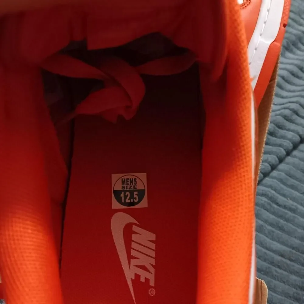 Nike Men's Orange and White Trainers